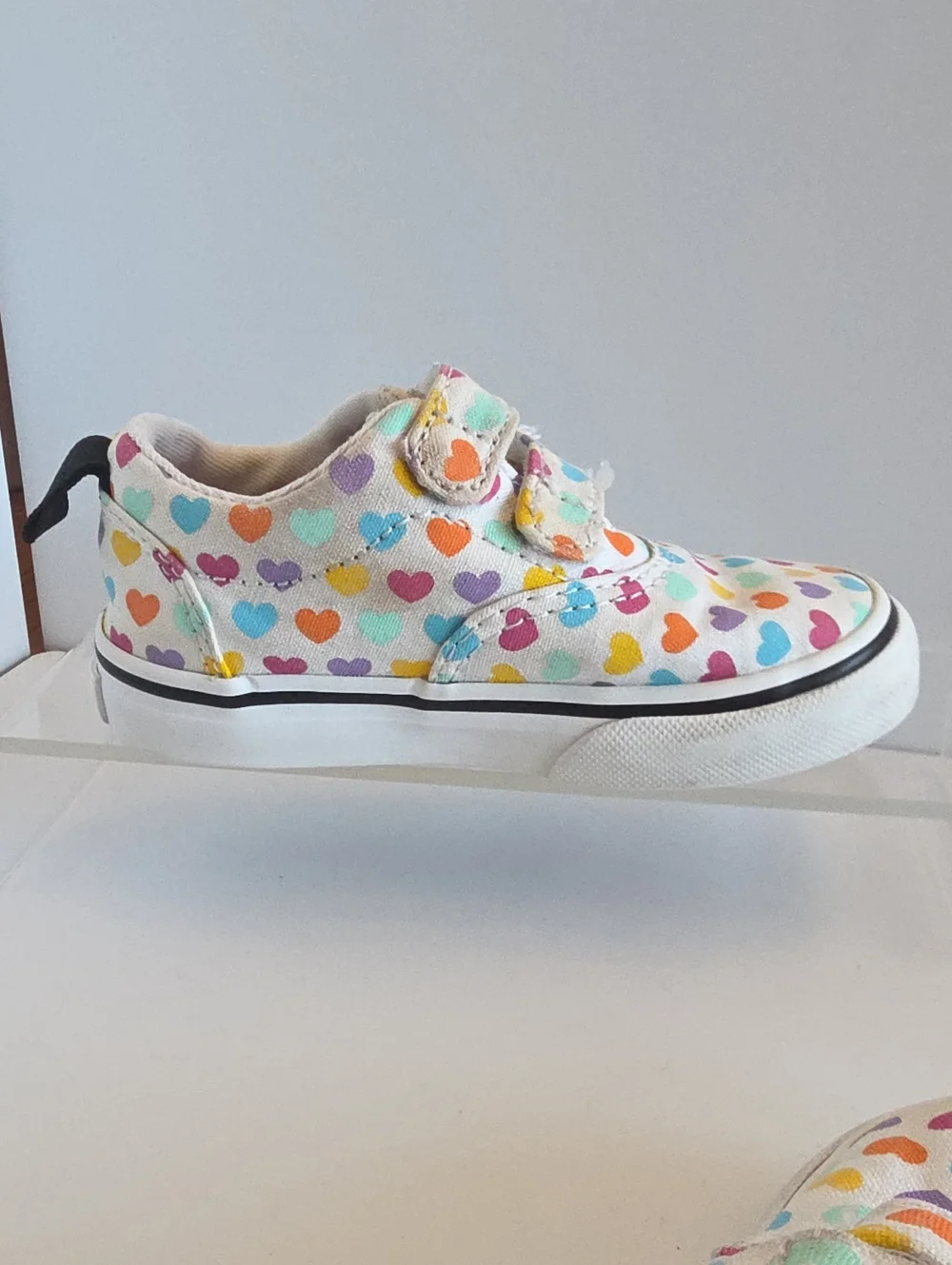 Vans Doheny V Multicolor Hearts Sneakers Size 6 Toddler